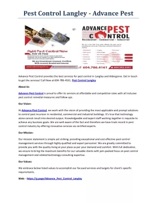 pest control langley advance pest