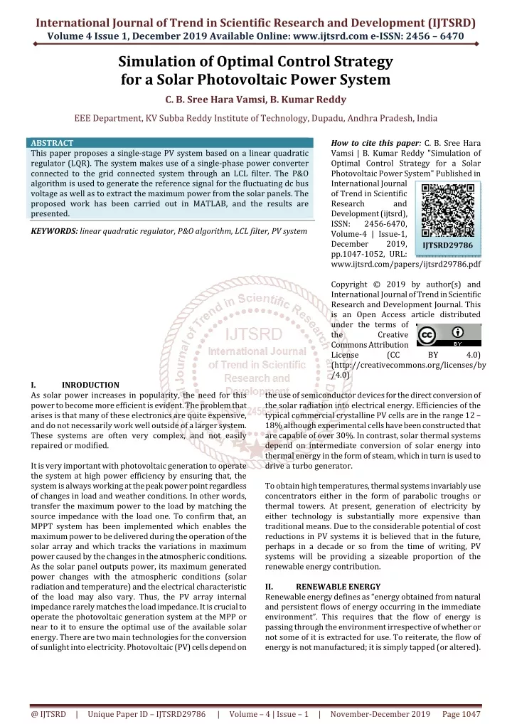 international journal of trend in scientific