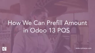 how we can prefill amount in odoo 13 pos