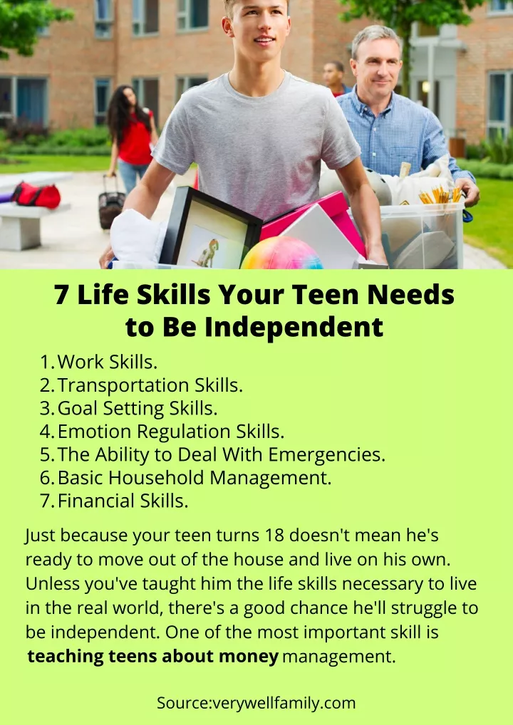 7 life skills your teen needs to be independent