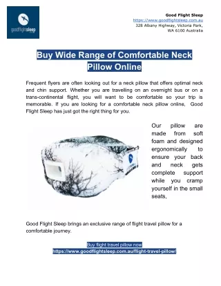 Buy Wide Range of Comfortable Neck Pillow Online