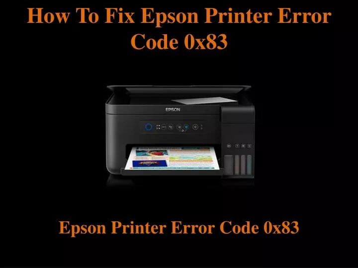 how to fix epson printer error code 0x83