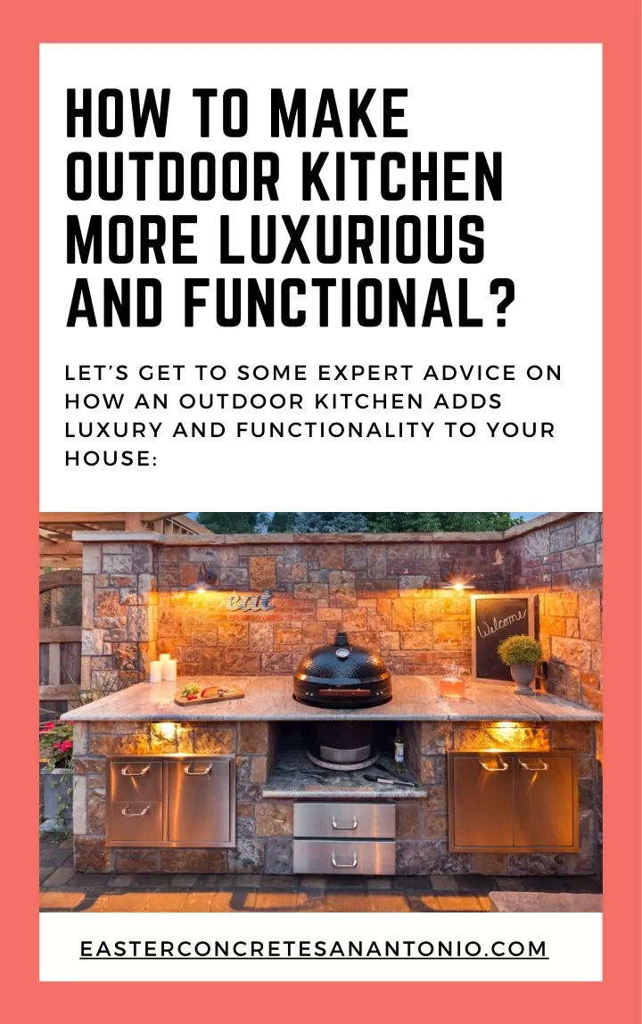 how to make outdoor kitchen more luxurious