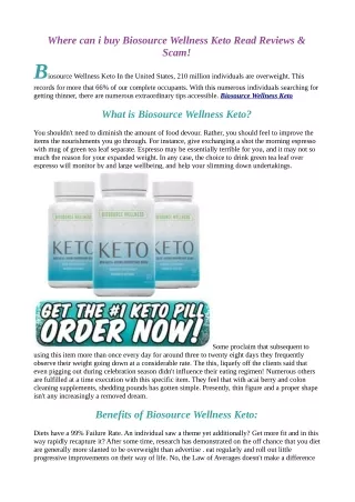 Where to Buy Biosource Wellness Keto Reviews Benfits (website)!