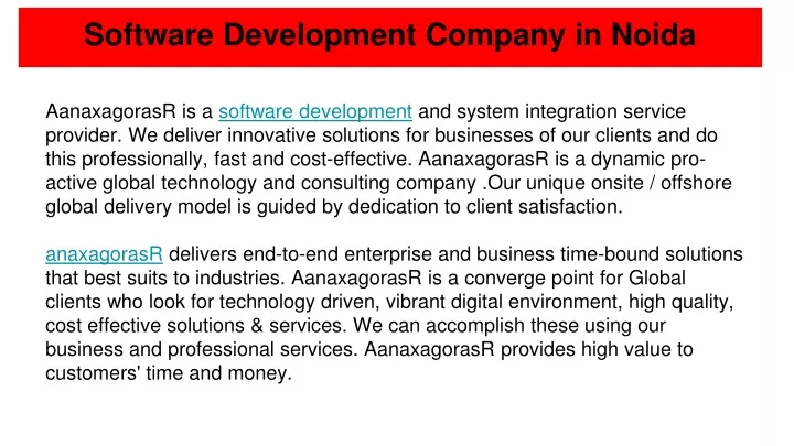 software development company in noida