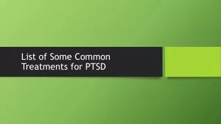 list of some common treatments for ptsd