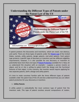 understanding the different types of patents