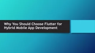 Benefits of Hybrid Mobile App Development with Flutter