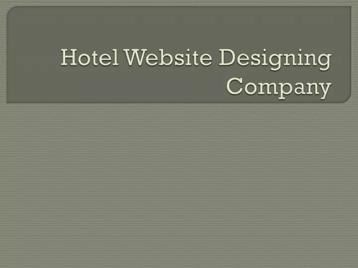hotel website designing company