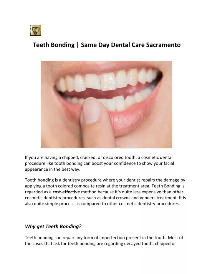 teeth bonding same day dental care sacramento