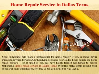 Home Repair Service in Dallas Texas