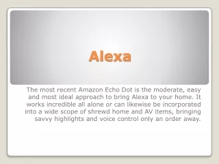 Alexa - Helpsection
