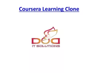 Coursera Learning Clone Script | Coursera Script | DOD IT SOLUTIONS