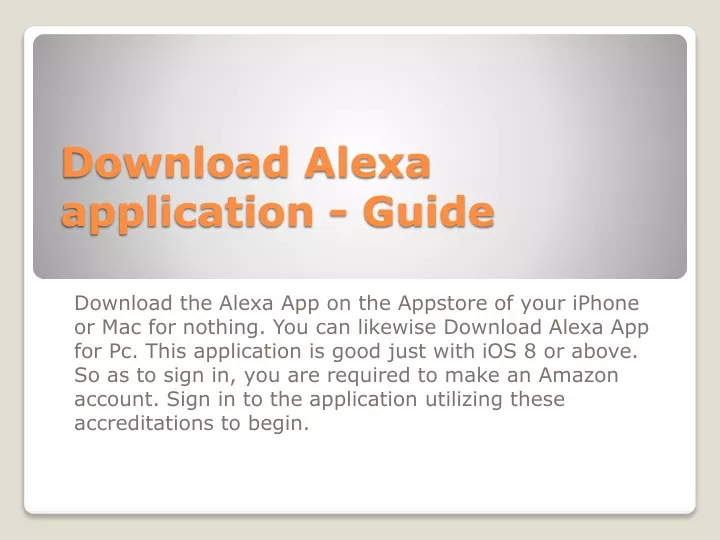 download alexa application guide