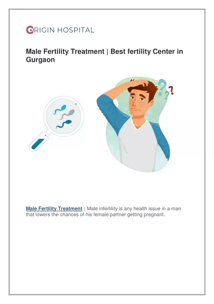 male fertility treatment best fertility center