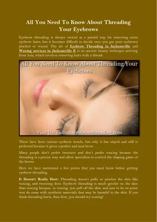 all you need to know about threading your eyebrows
