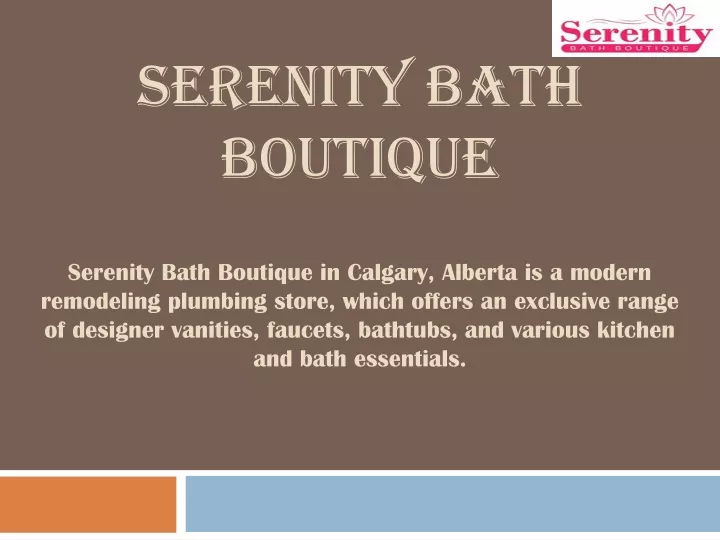 serenity bath boutique