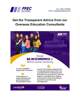 Get The Transparent Advice From Our Overseas Education Consultants