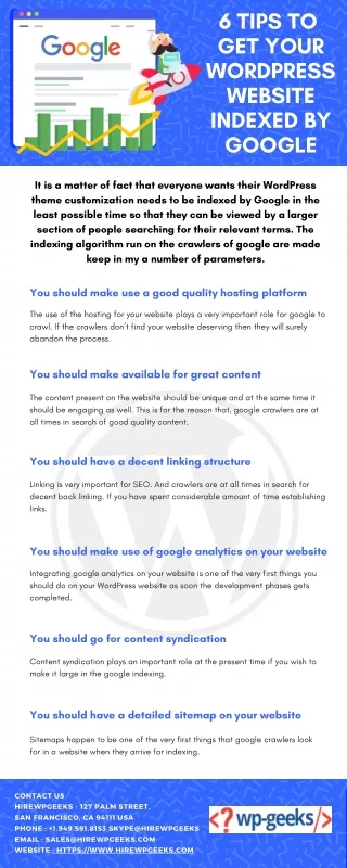 6 tips to get your wordpress website indexed