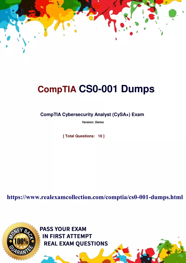 comptia cs0 001 dumps