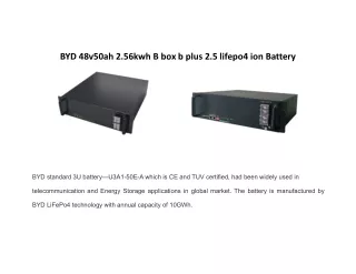 BYD 48v50ah 2.56kwh B box b plus 2.5 lifepo4 ion Battery