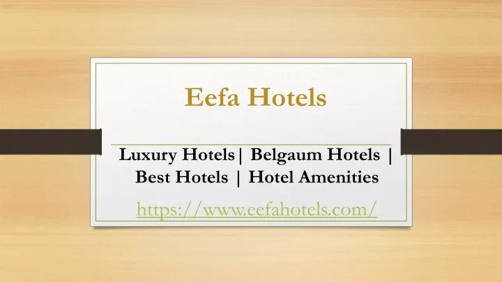 eefa hotels