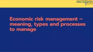 economic risk management meaning types