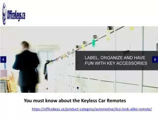 you must know about the keyless car remotes