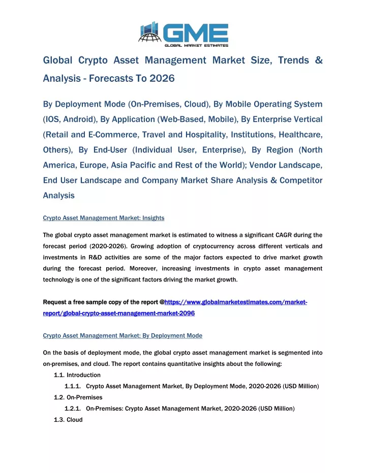 global crypto asset management market size trends