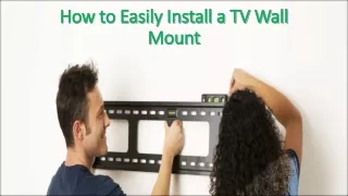 how to easily install a tv wall mount