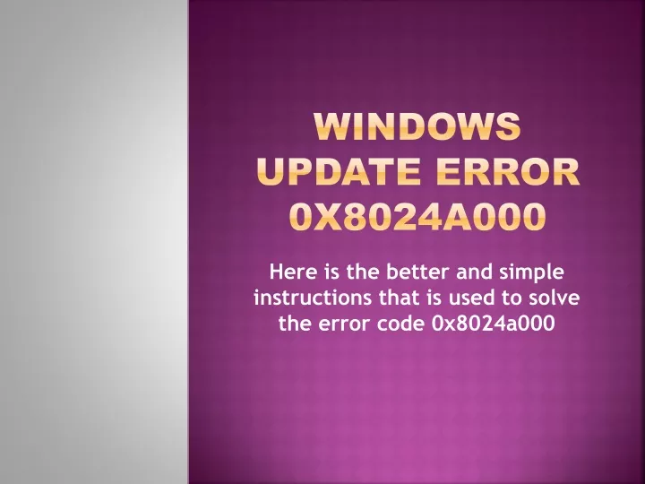 windows update error 0x8024a000