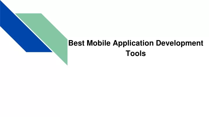best mobile application development tools