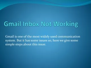 gmail inbox not working