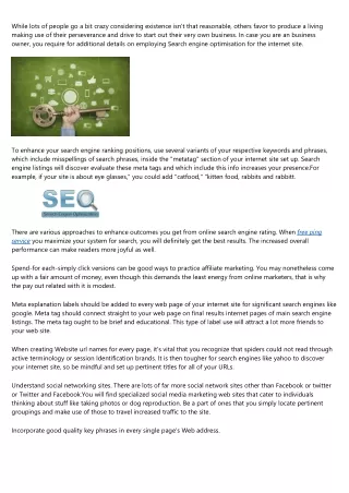 Start Using These Search Engine Marketing And Discover Improvement