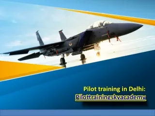 Pilot training in Delhi