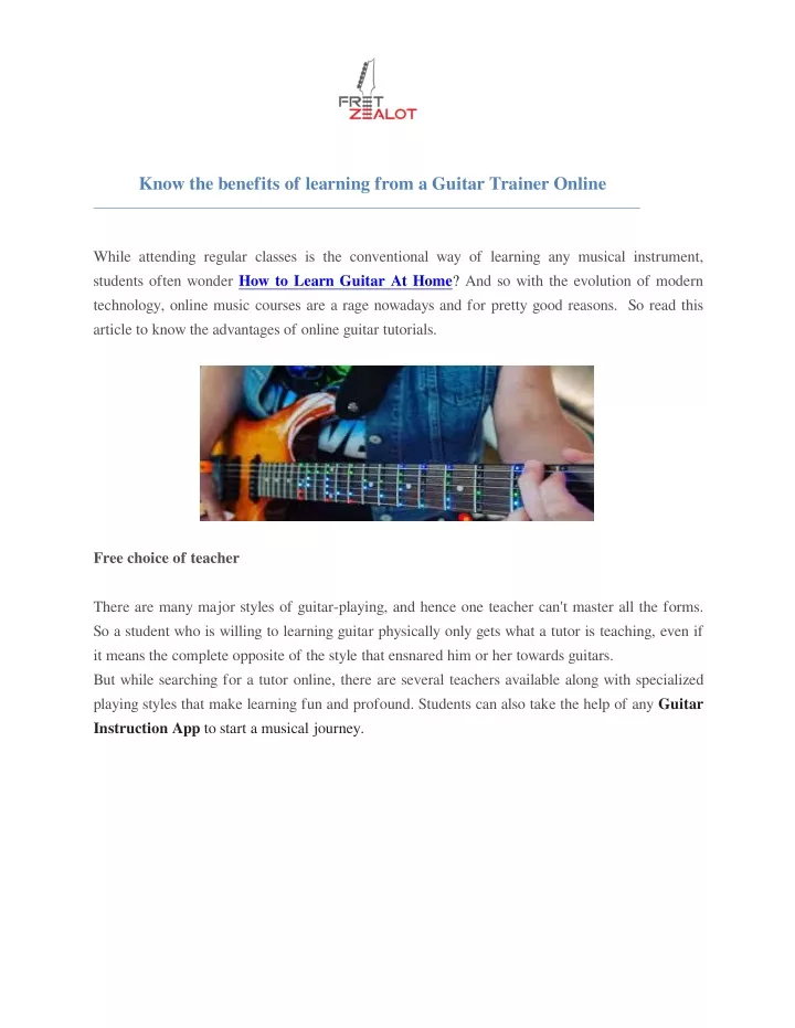 know the benefits of learning from a guitar