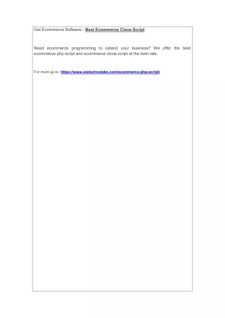 get ecommerce software best ecommerce clone script