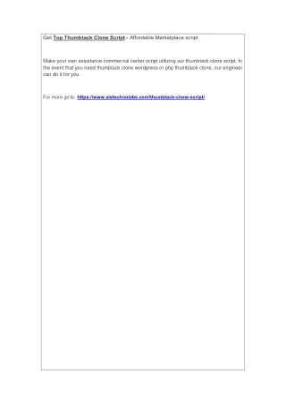 get top thumbtack clone script affordable