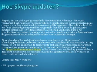 Contact Skype Belgie vraag ons om online hulp