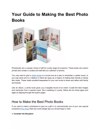 your guide to making the best photo books