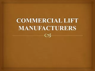 Commercial Lift Manufacturers in Chennai, Puducherry, Trichy, Vellore, Coimbatore, Tada Sricity