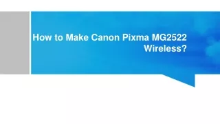 How to Connect Canon MG2522 Printer to Wifi? - Canon MG2522 Wifi Setup
