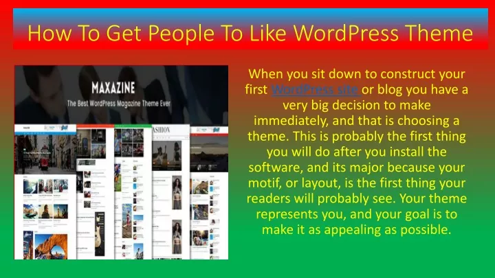 how to get people to like wordpress theme