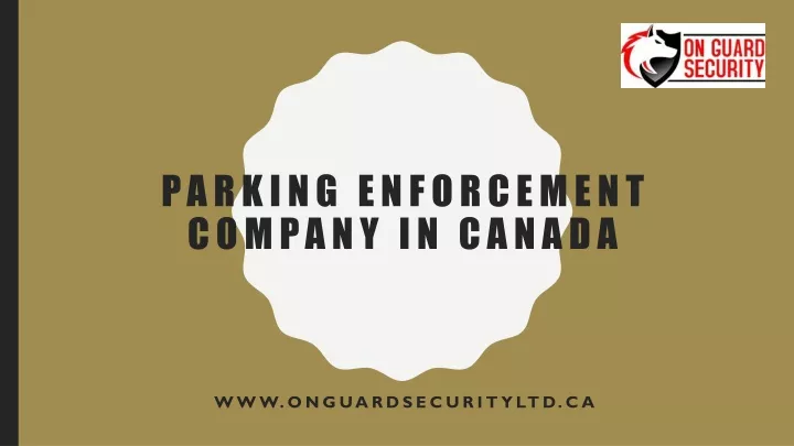 parking enforcement company in canada