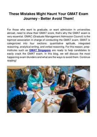 these mistakes might haunt your gmat exam journey