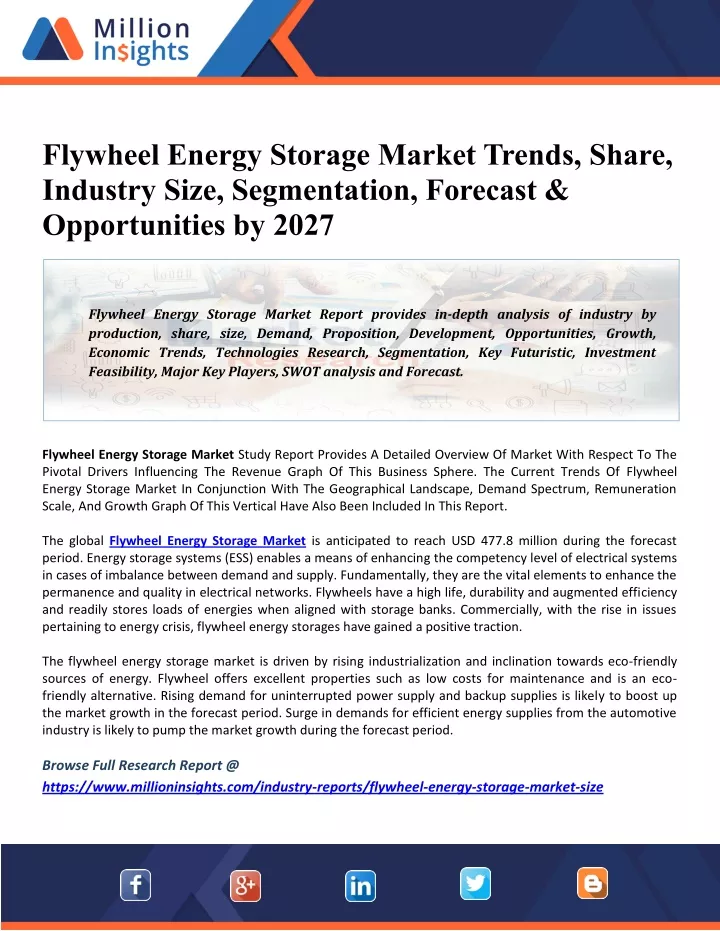 flywheel energy storage market trends share