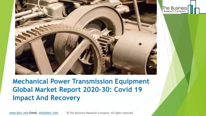mechanical power transmission equipment global market report 2020 30 covid 19 impact and recovery