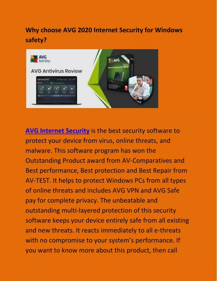 why choose avg 2020 internet security for windows