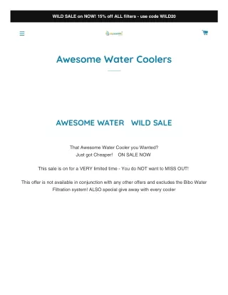 Awesome Water Coolers products & Accessories in Australia