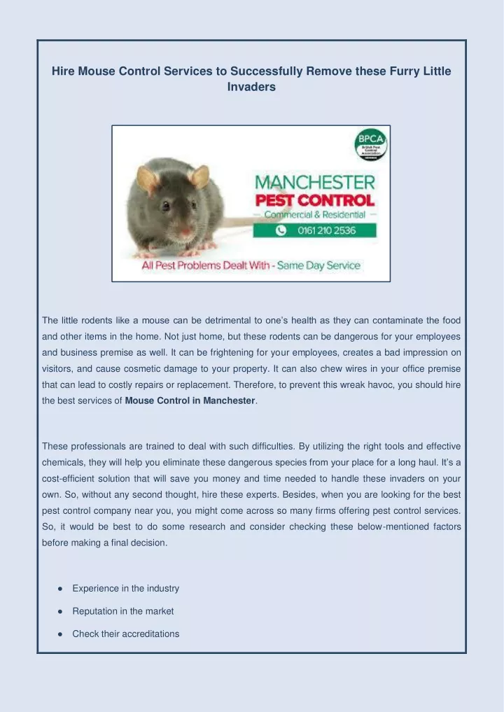 hire mouse control services to successfully